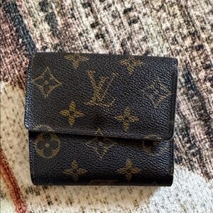 Louis Vuitton Black and Gold Monogram Wallet